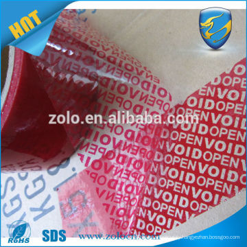 High quality Tamper evident Open VOID security tape,VOID security adhesive labels